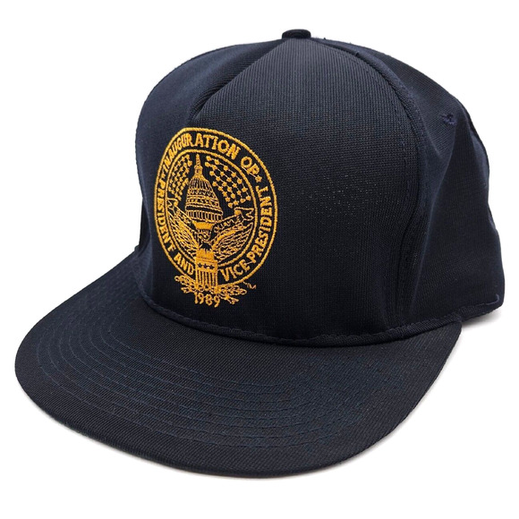 Vintage 1989 President Inauguration George H W Bush Dan‎ Quayle Snapback Hat Cap - Picture 1 of 7
